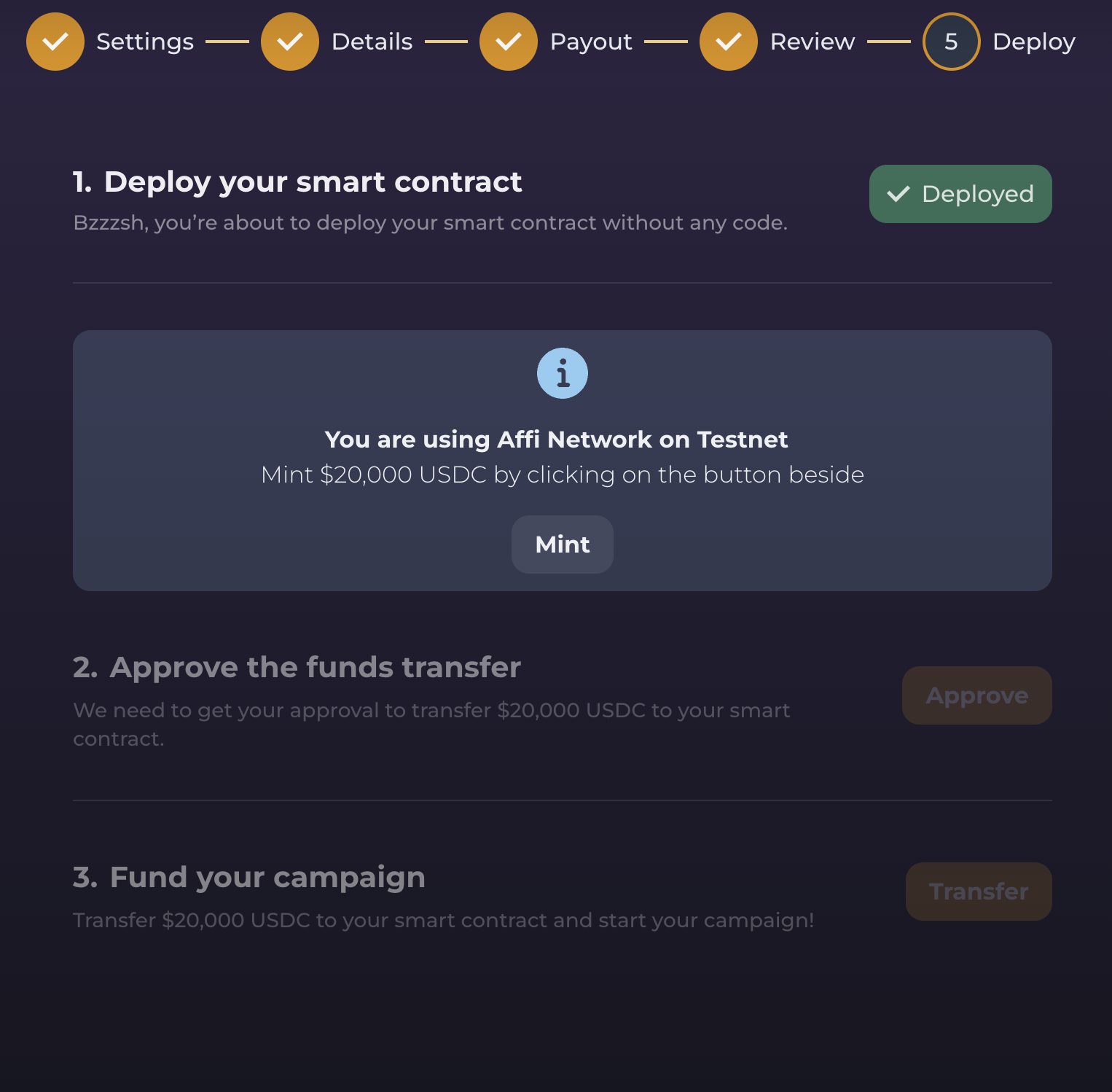 campaign-mint-testnet